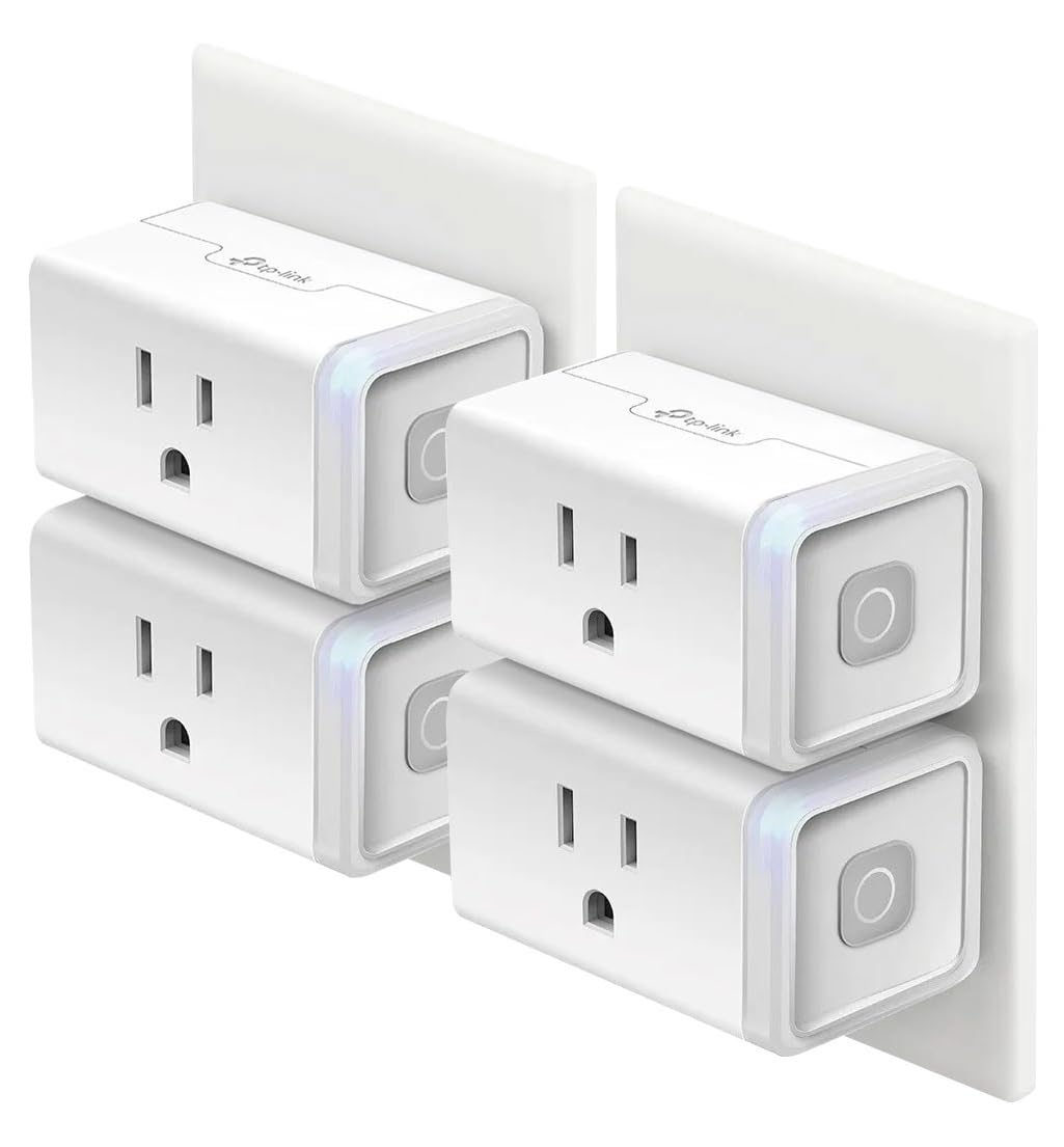 Kasa Smart Plug HS103P4: Wi-Fi Outlet 4-Pack for Alexa & Google Home
