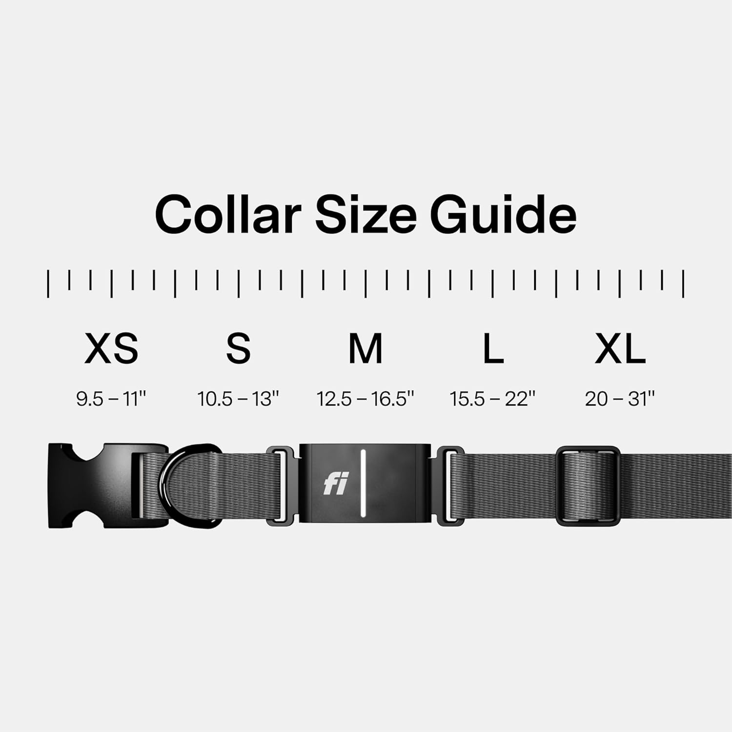 Fi Series 3+ Smart Dog Tracker Collar: GPS Tracking & AI Health Monitoring (Large, Gray)
