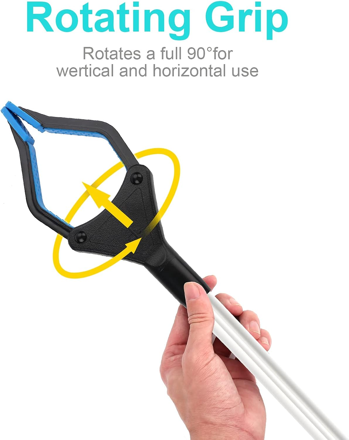 32" Foldable Grabber Reacher Tool: Ergonomic Mobility Aid (Blue)