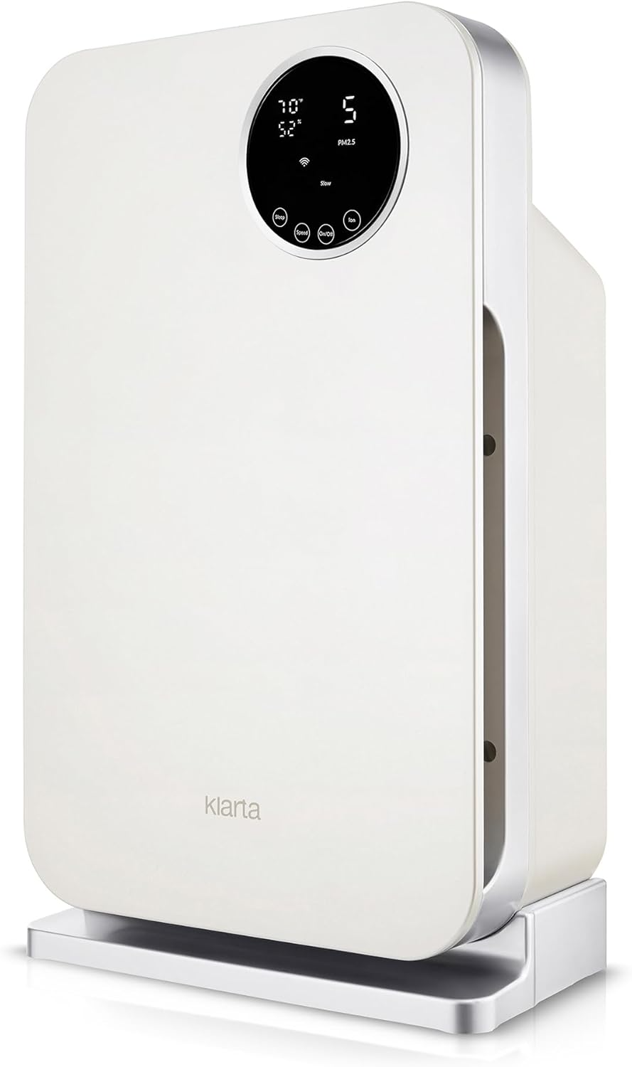 Klarta Forste Air Purifier: Smart WiFi Control & 1237 ft² HEPA Filtration (White)