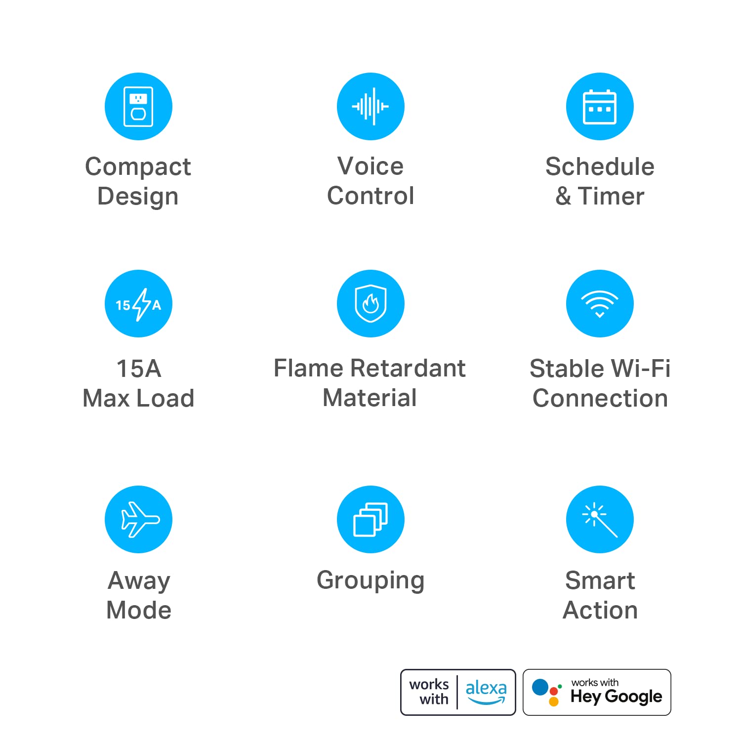 Kasa Smart Plug Mini 15A (4-Pack): Smart Home WiFi Outlet Compatible with Alexa & Google Home (EP10P4)