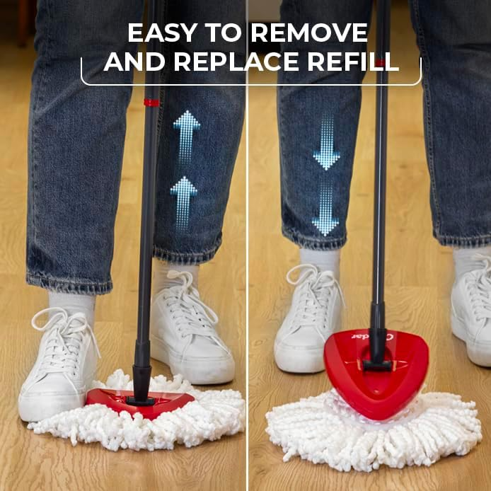 O-Cedar EasyWring Spin Mop & Bucket System: Microfiber Floor Cleaner