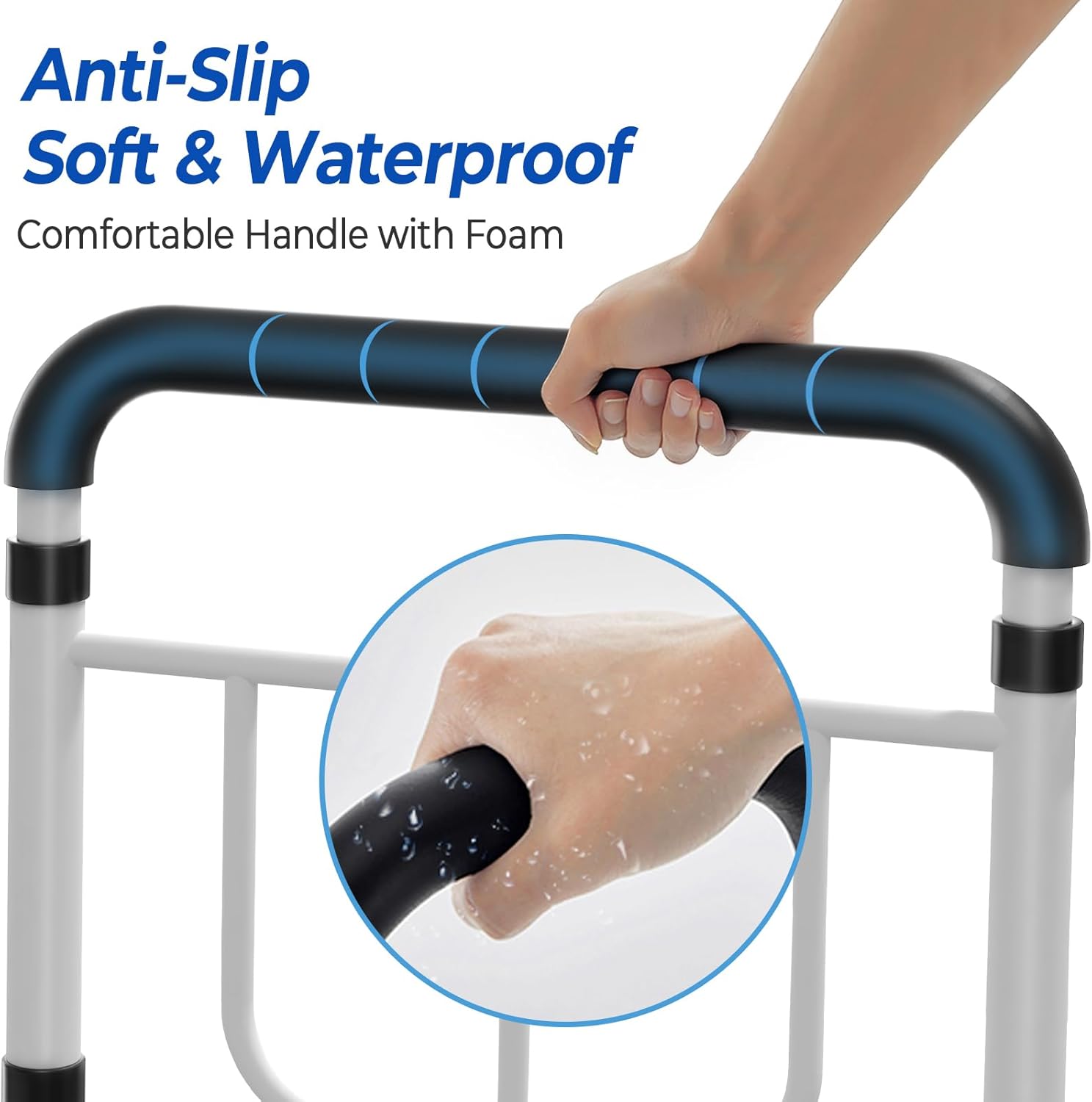 KingPavonini 2026 Upgrade Bed Rail for Seniors: ASTM Compliant, 400 lbs Load (White)