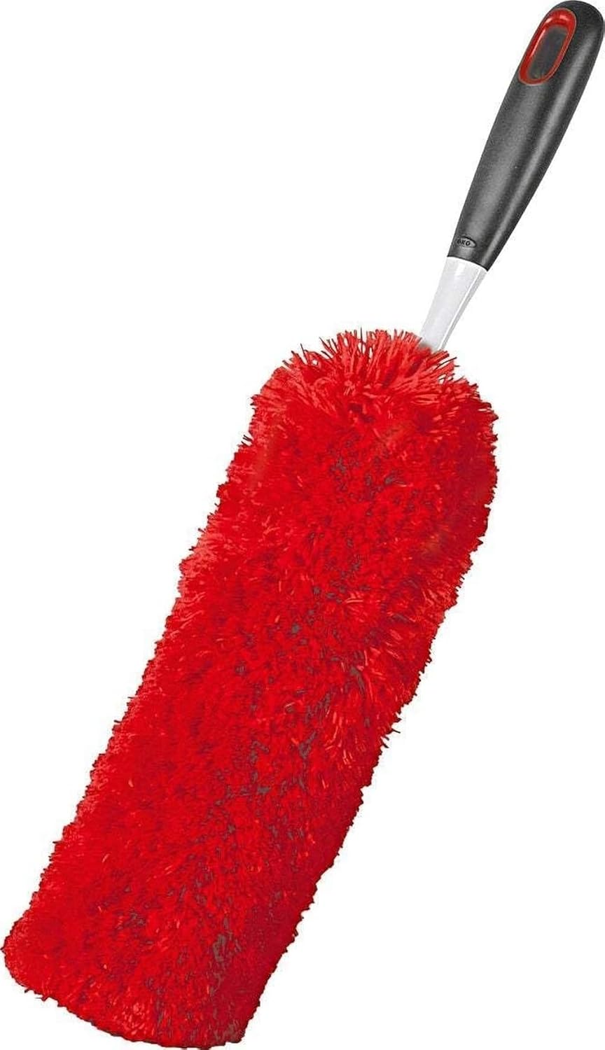 OXO Good Grips Microfiber Hand Duster: Washable Slim Profile Dusting Wand for Furniture & Tight Spaces