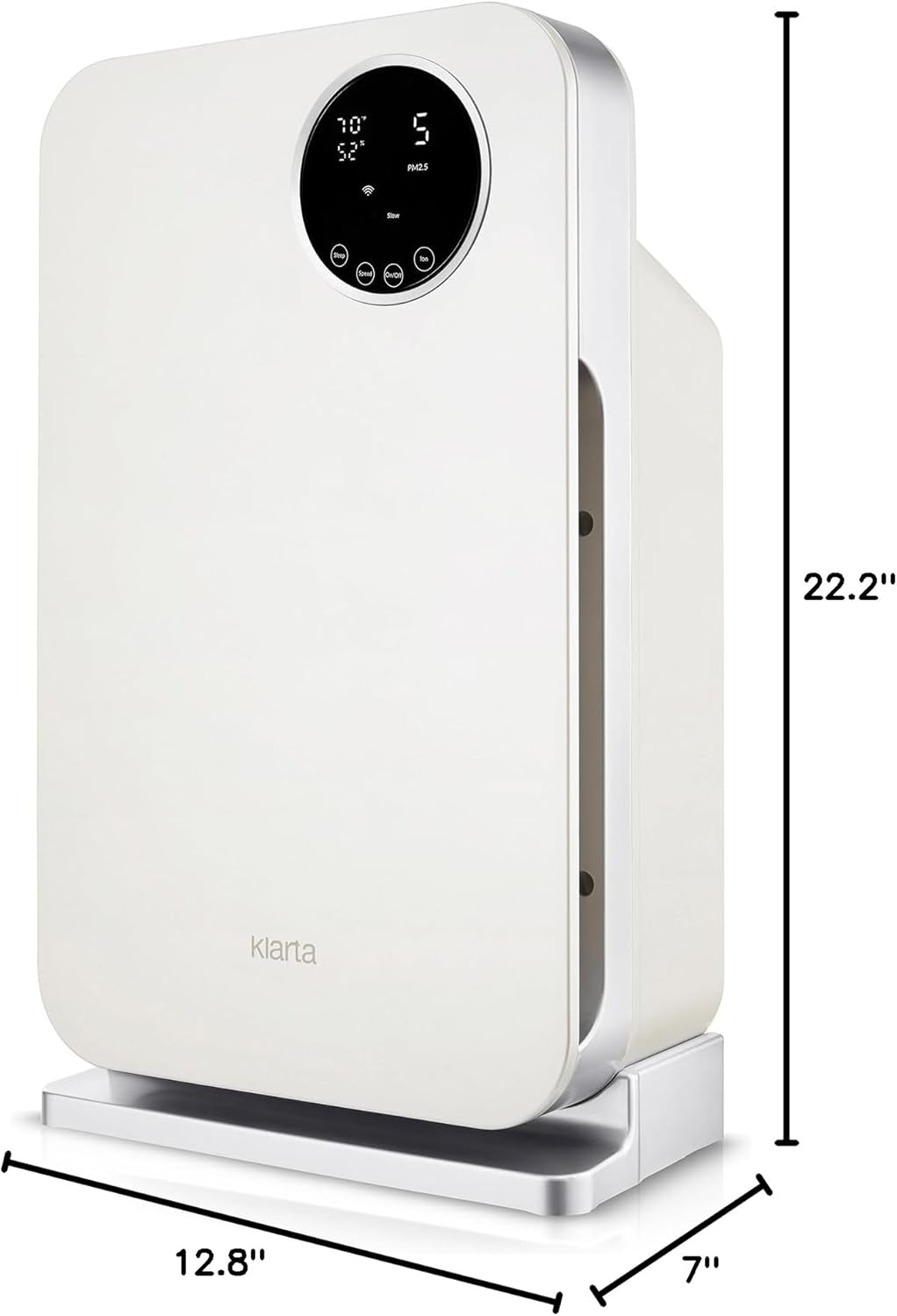 Klarta Forste Air Purifier: Smart WiFi Control & 1237 ft² HEPA Filtration (White)