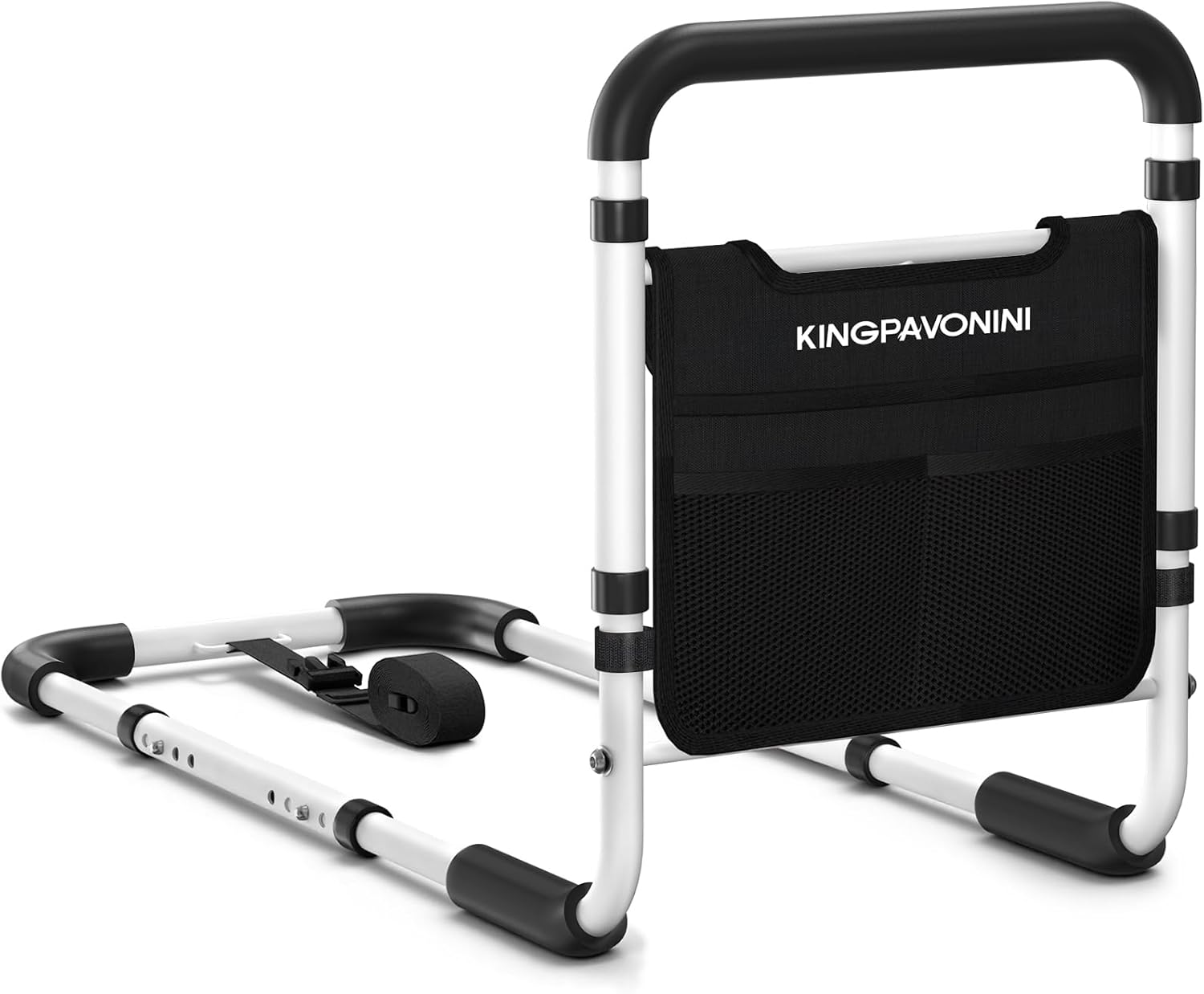 KingPavonini 2026 Upgrade Bed Rail for Seniors: ASTM Compliant, 400 lbs Load (White)