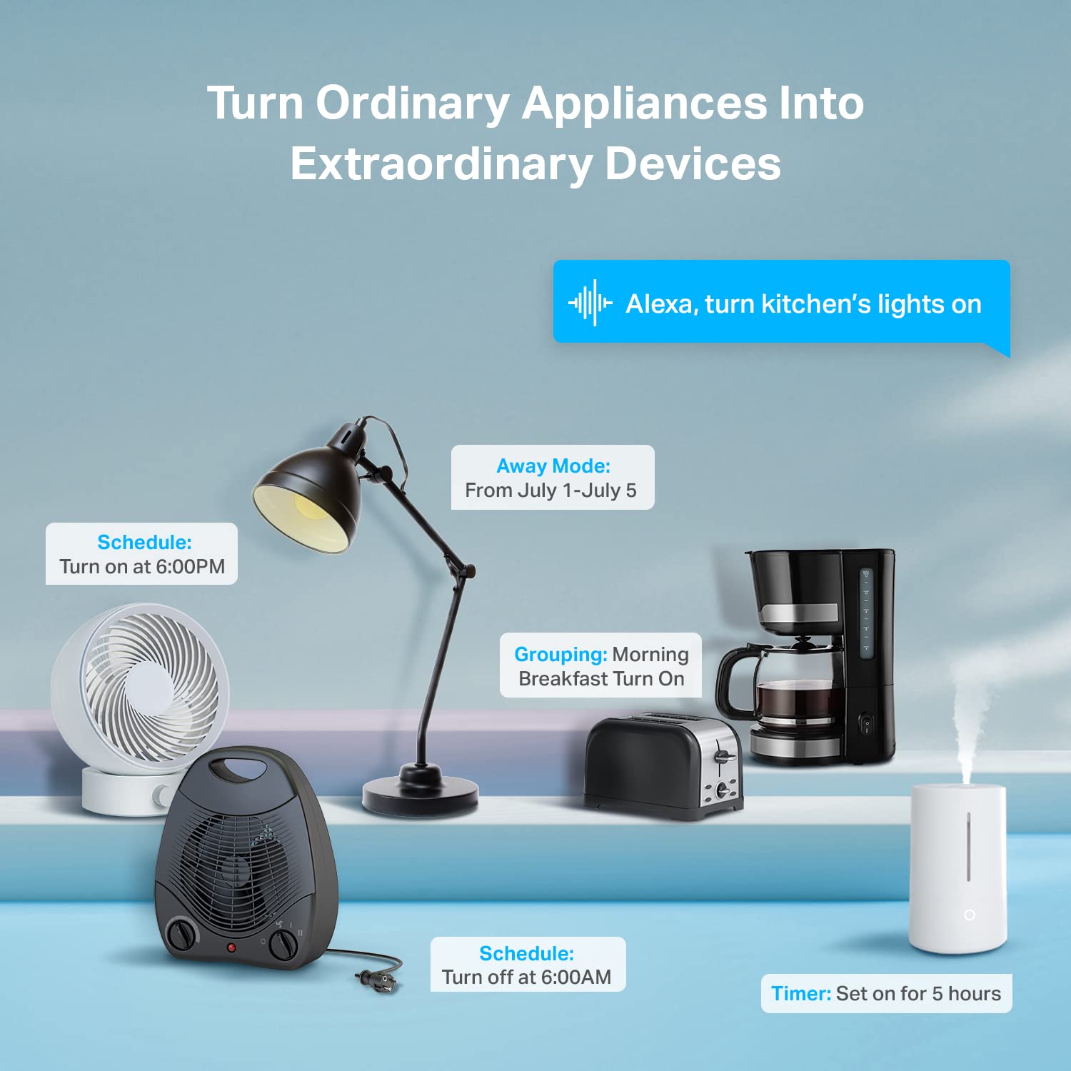Kasa Smart Plug Mini 15A (4-Pack): Smart Home WiFi Outlet Compatible with Alexa & Google Home (EP10P4)