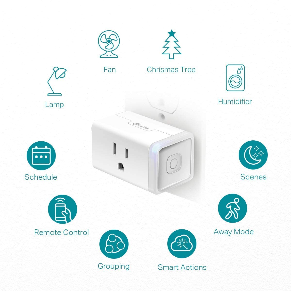 Kasa Smart Plug HS103P4: Wi-Fi Outlet 4-Pack for Alexa & Google Home