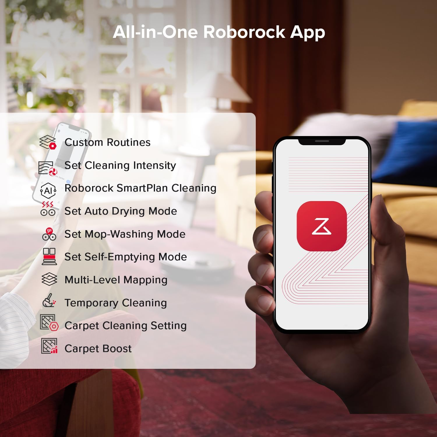 Roborock Qrevo S5V Robot Vacuum & Mop: 12,000Pa Suction & Self-Cleaning Dock