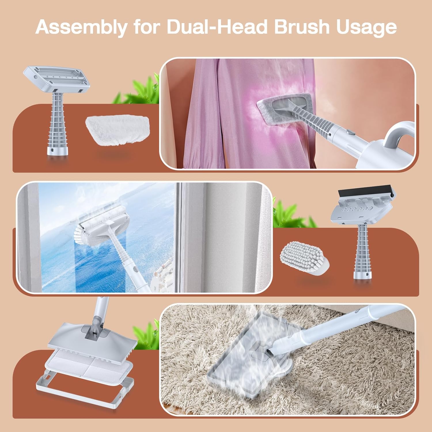 ScrubWiz 10-in-1 Steam Mop & Detachable Handheld Cleaner: 10s Fast Heat (248°F)