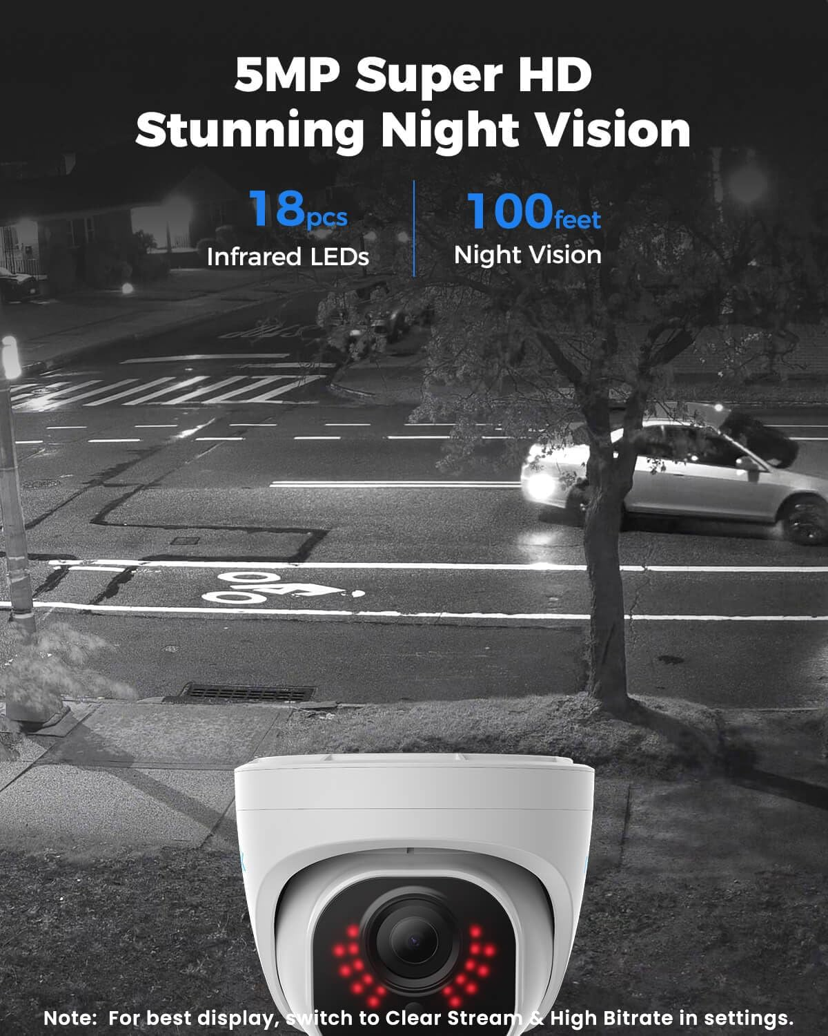 REOLINK 5MP PoE Home Security Camera System: 8CH NVR with 2TB HDD & Smart Detection