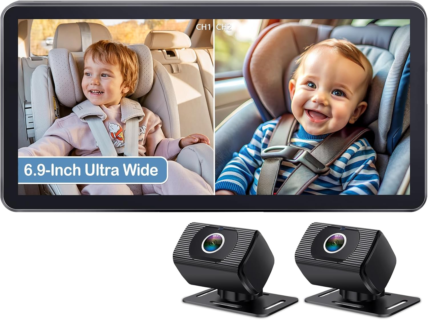 Baby Car Camera for Seat: 6.9 Inch