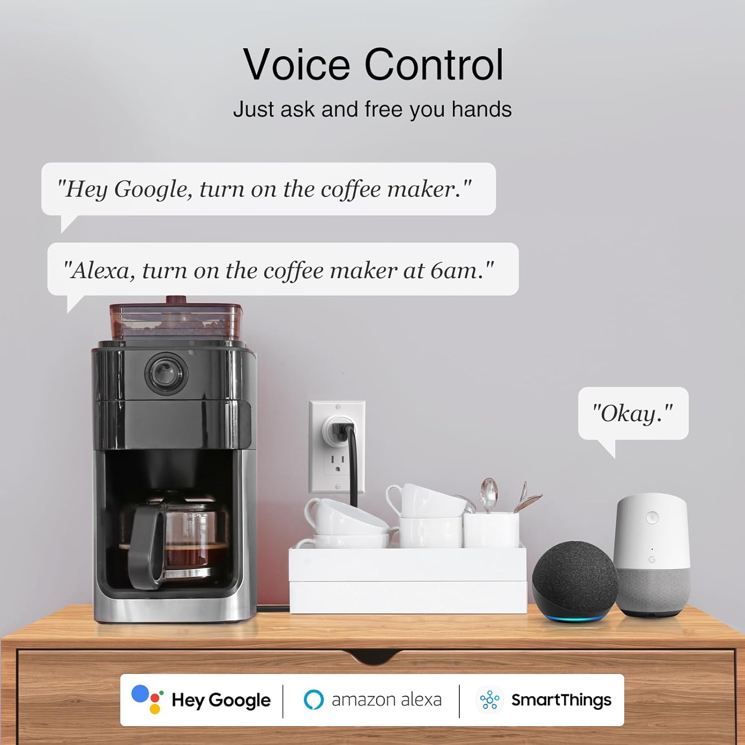 GHome Smart WiFi Plug: Alexa & Google Home Compatible Smart Outlet with Bluetooth Quick Setup (2.4GHz)