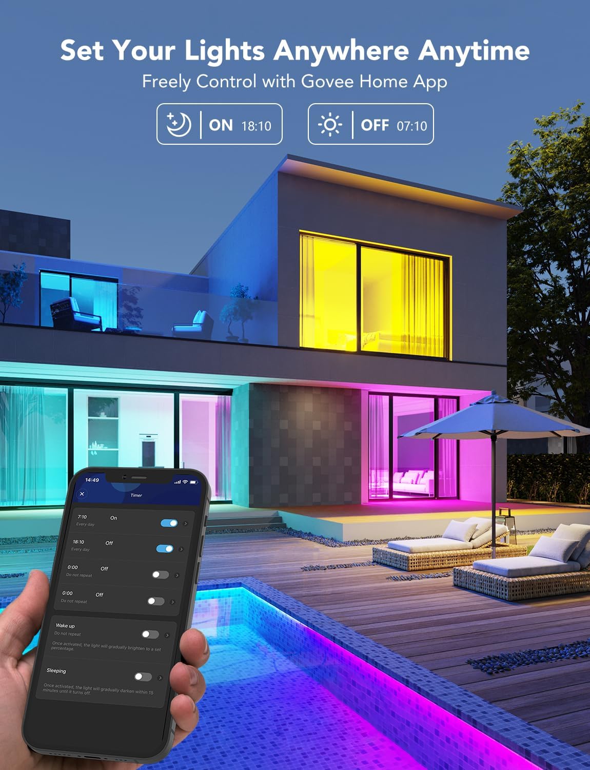 Govee Smart LED Light Bulbs (8-Pack): 1000LM 75W Equivalent WiFi & Bluetooth A19 RGBWW Bulbs