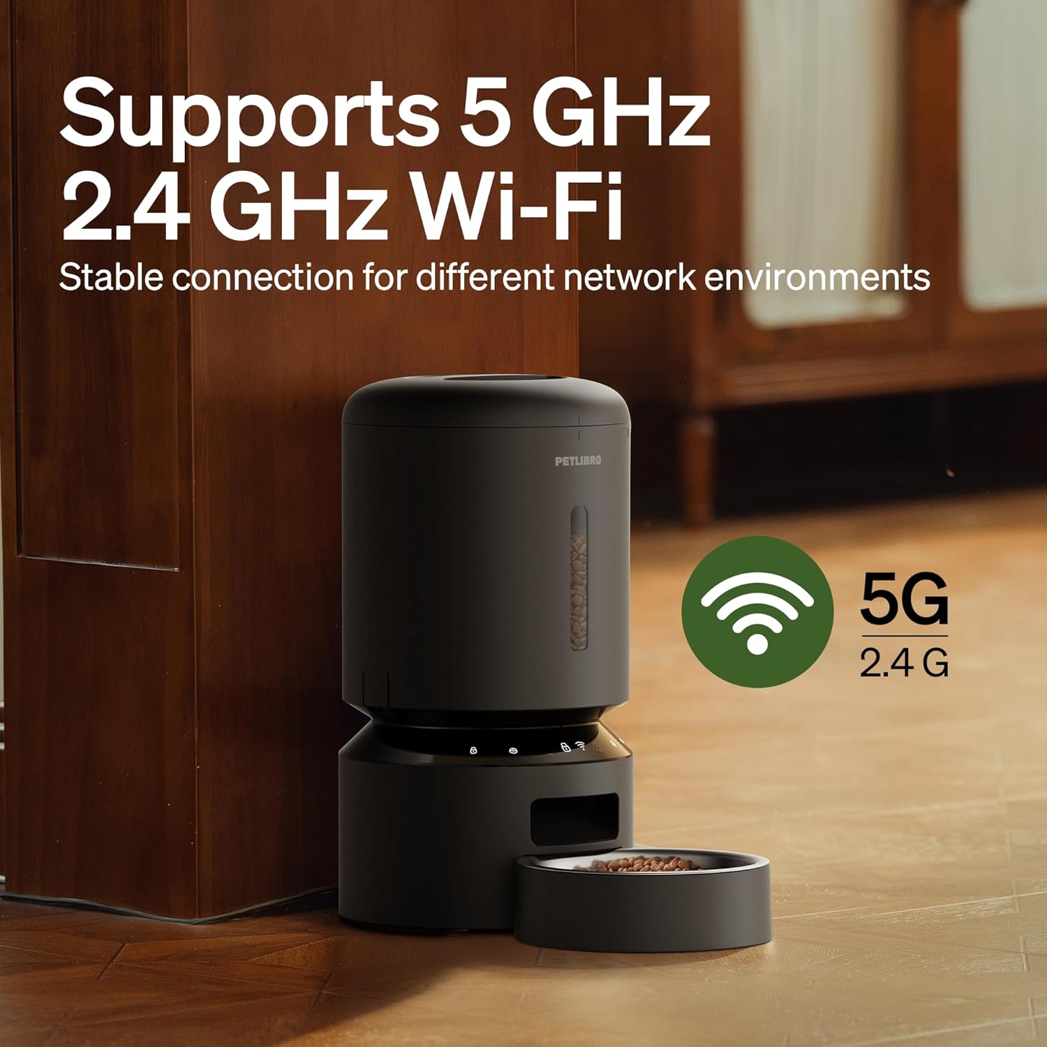 PETLIBRO 5L Granary Automatic Cat Feeder: 5G WiFi Smart Food Dispenser with Freshness System