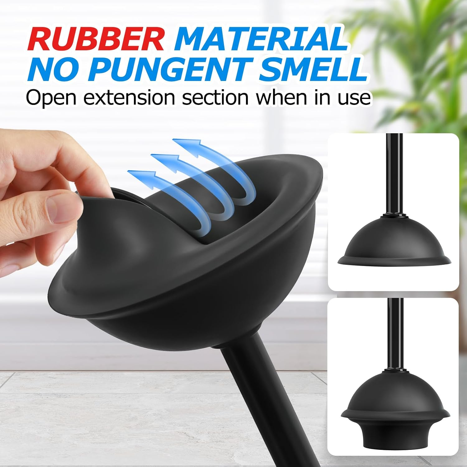 FORASTO 2-Pack Toilet Brush and Plunger Set: 2-in-1 Roman Column Design