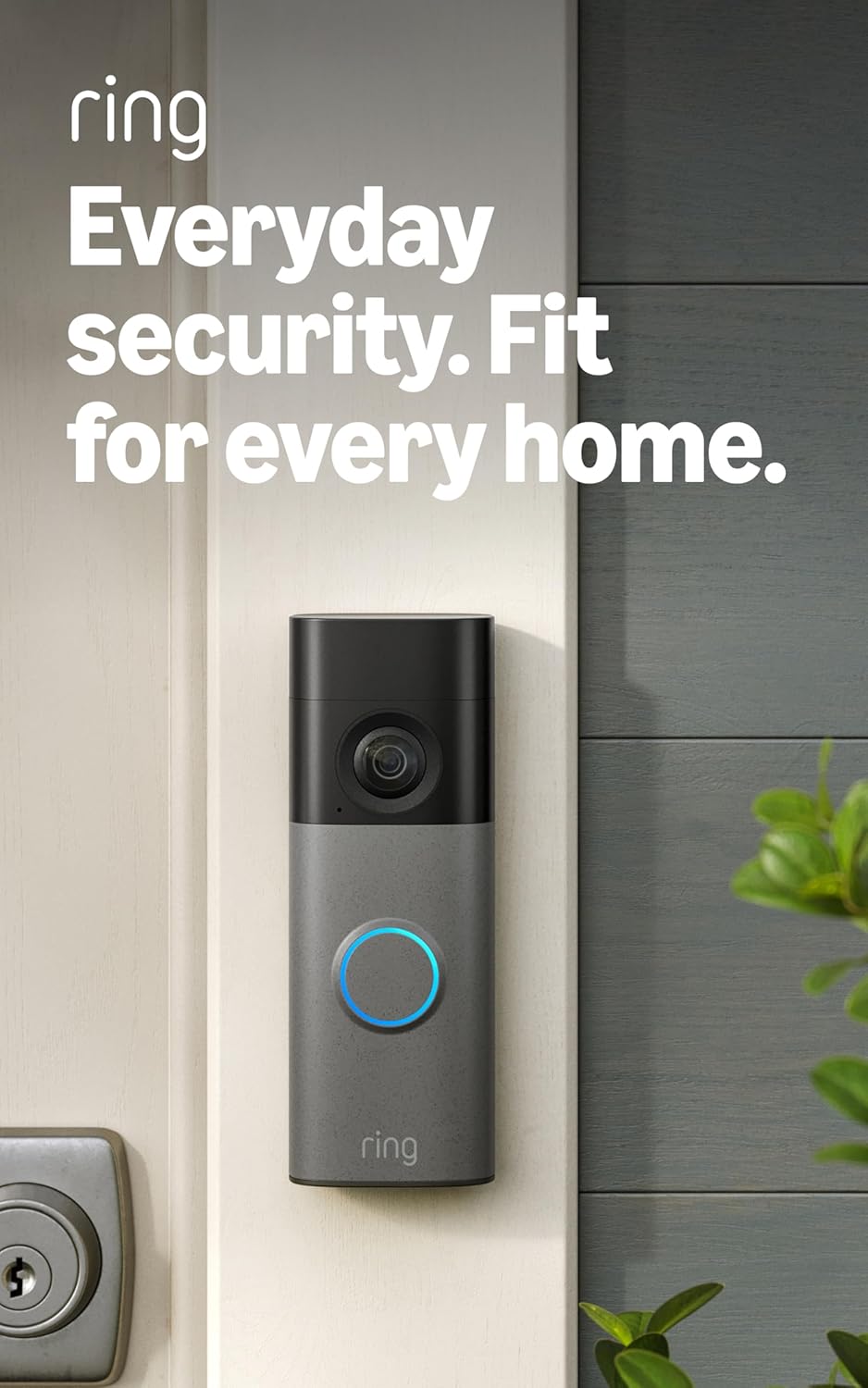 Ring Battery Doorbell (Latest Model): Retinal 2K Wireless Video Doorbell with 6x Enhanced Zoom (Speckled Gray)