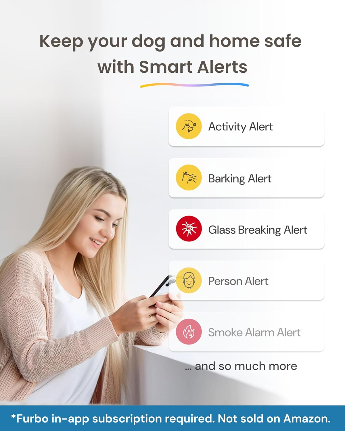 Furbo 360° Dog Camera: 1080p HD Video, Treat Tossing & AI Smart Alerts