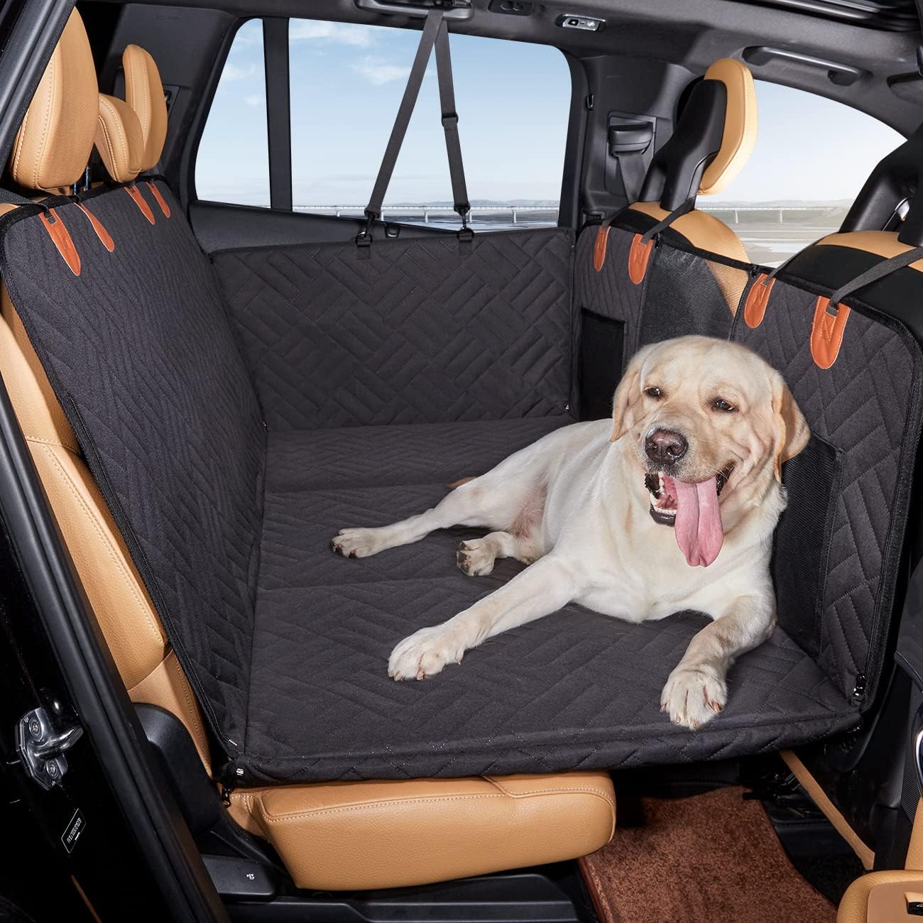 YJGF Hard Bottom Dog Back Seat Extender: Waterproof Non-Slip Car Hammock & Bed for SUVs and Trucks