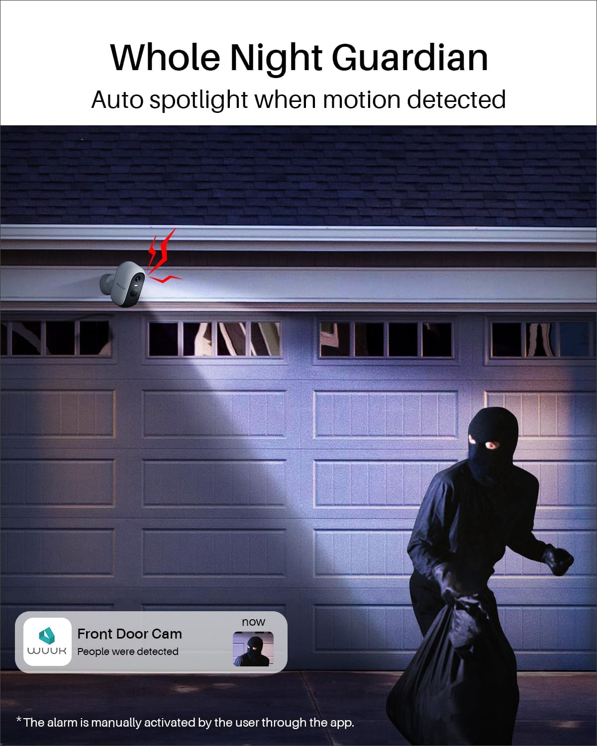 WUUK Wireless Cam Pro 2-Camera Kit: 2K Home Security System with 32GB Local Storage