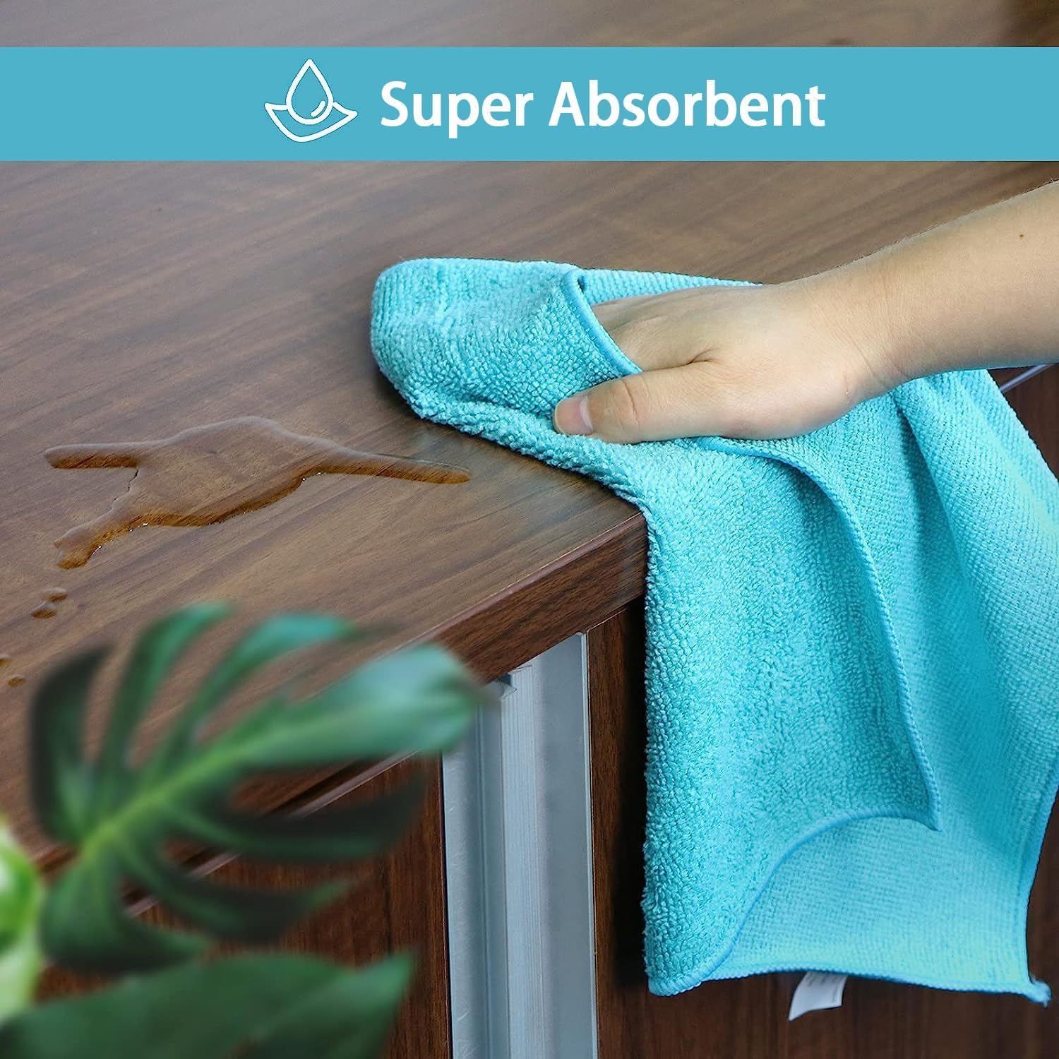 HOMEXCEL 210GSM Microfiber Cleaning Cloths (12-Pack): Ultra-Soft 11.5"x11.5" High-Density Reusable Rags