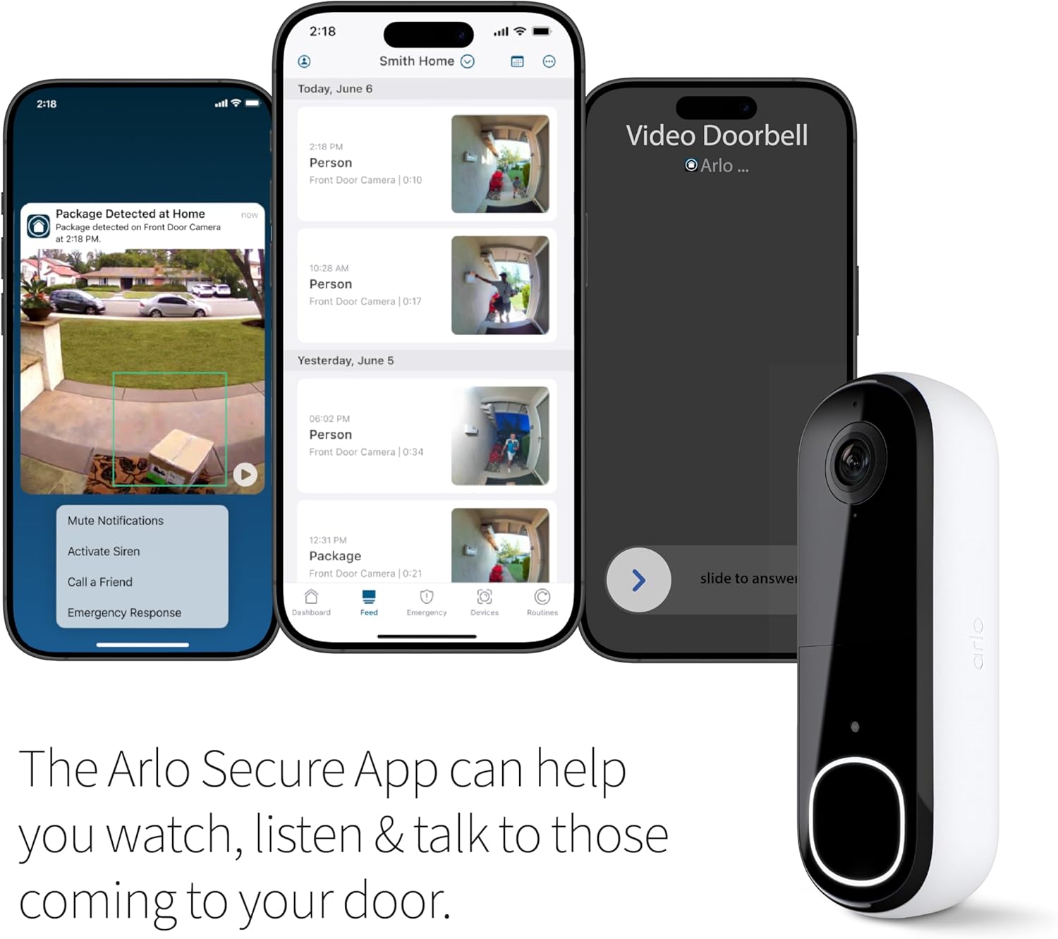 Arlo Video Doorbell 2K (2nd Gen): Latest Release Wireless/Wired Smart Doorbell with Head-to-Toe View
