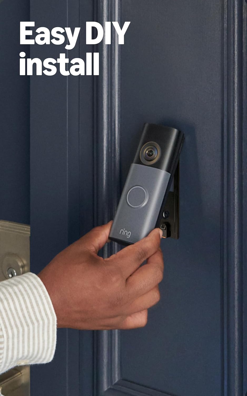 Ring Battery Doorbell (Latest Model): Retinal 2K Wireless Video Doorbell with 6x Enhanced Zoom (Speckled Gray)