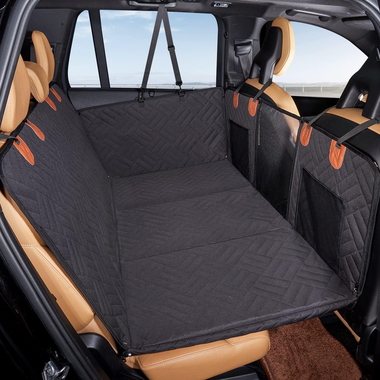 YJGF Hard Bottom Dog Back Seat Extender: Waterproof Non-Slip Car Hammock & Bed for SUVs and Trucks