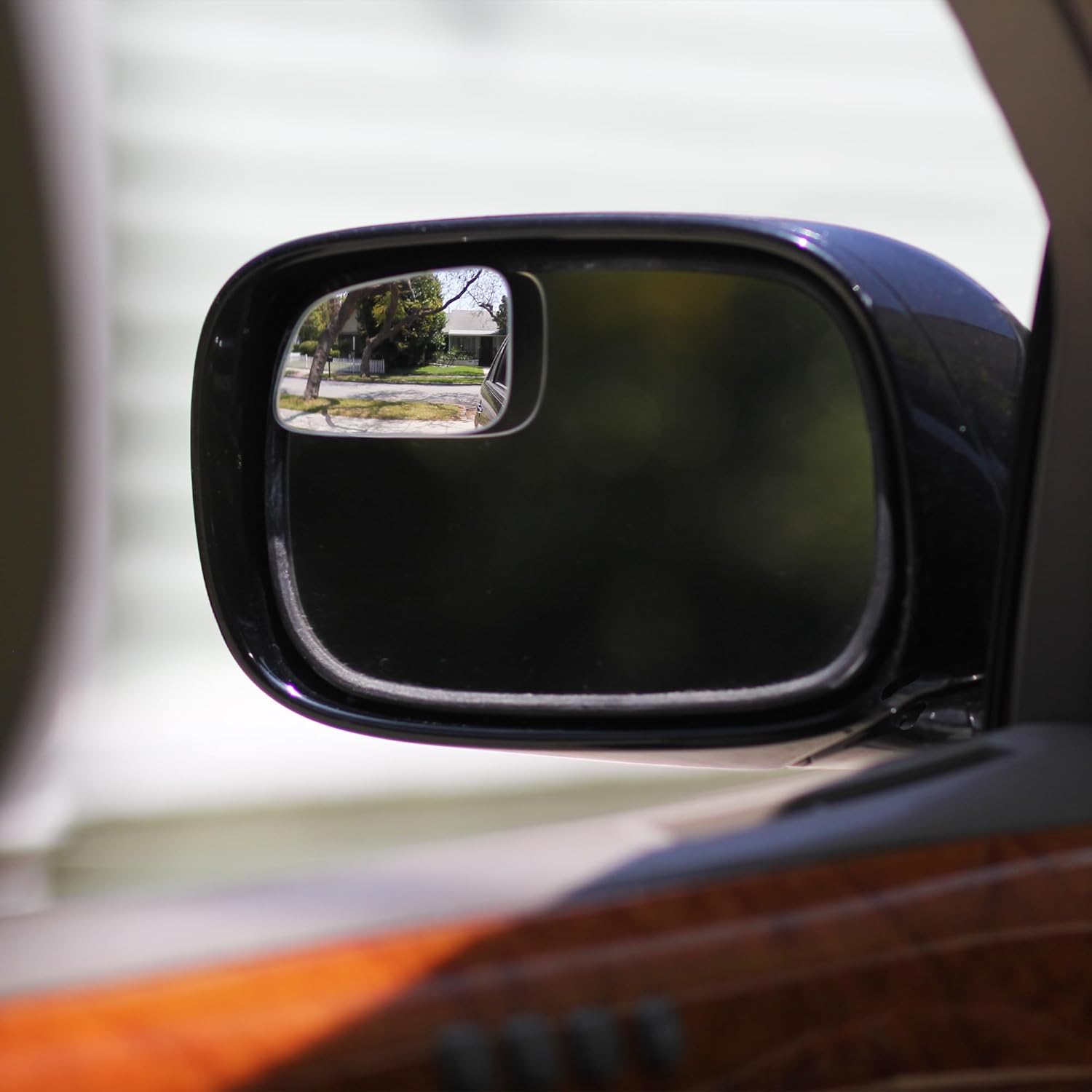 Safe View Falcon Blind Spot Mirrors: Real Convex Glass Peel & Stick (2-Pack)