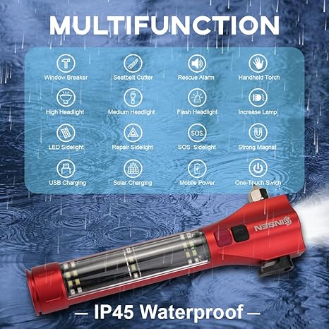 Multifunctional tool with water droplets.