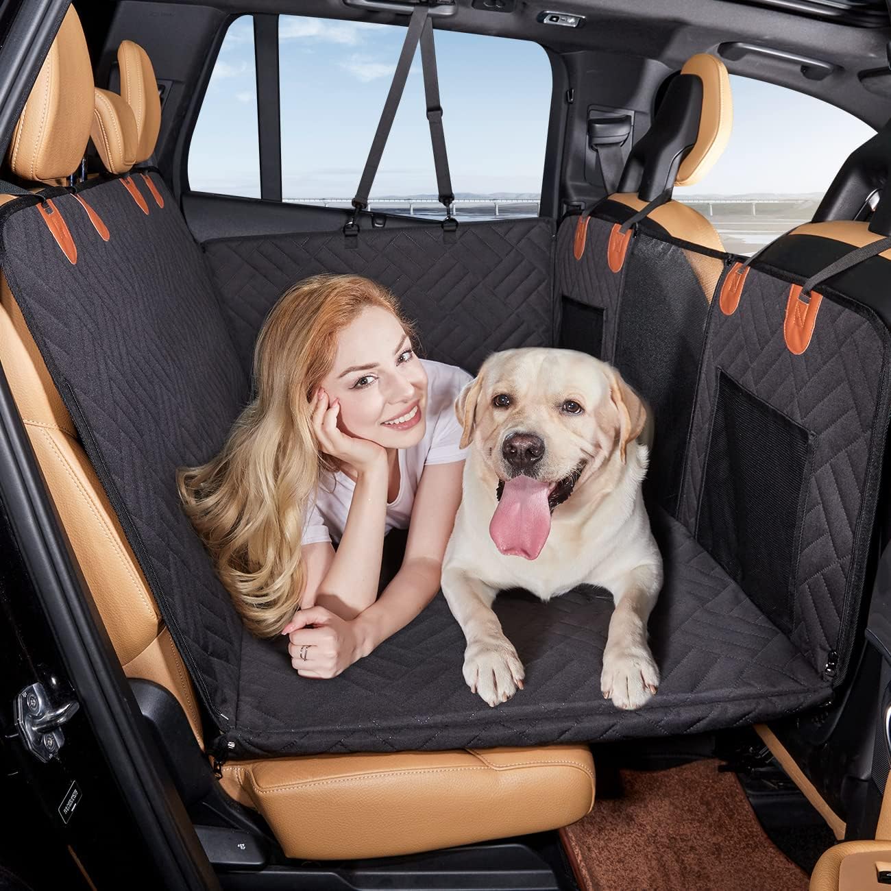 YJGF Hard Bottom Dog Back Seat Extender: Waterproof Non-Slip Car Hammock & Bed for SUVs and Trucks