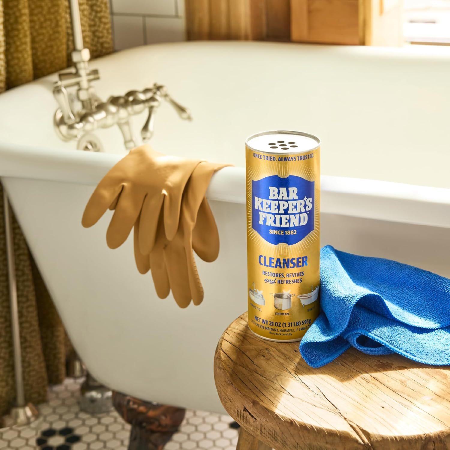Bar Keepers Friend Powder Cleanser (12 oz, 2-Pack): Multipurpose Cookware Cleaner, Rust Remover & Stain Degreaser