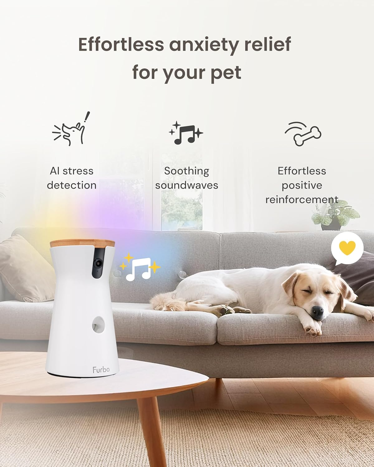 Furbo 360° Dog Camera: 1080p HD Video, Treat Tossing & AI Smart Alerts