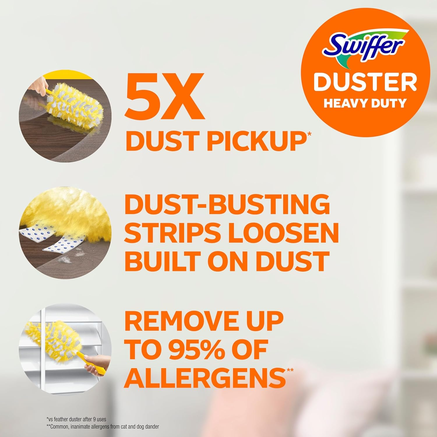 Swiffer Dusters Heavy Duty Refills: 360° Dust Trap & Lock (11 Count)