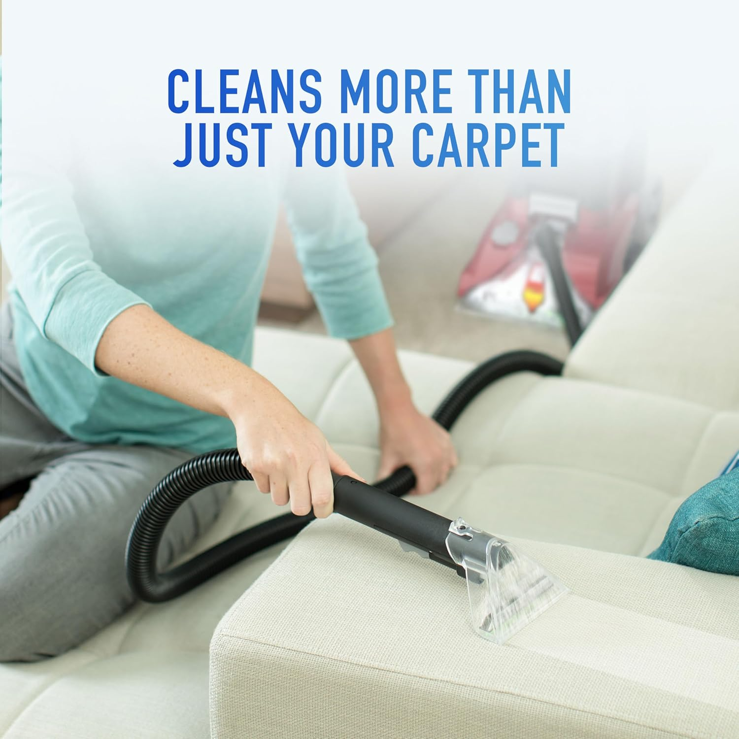 Hoover PowerScrub Deluxe Carpet Cleaner: SpinScrub Deep Shampooer (Red)