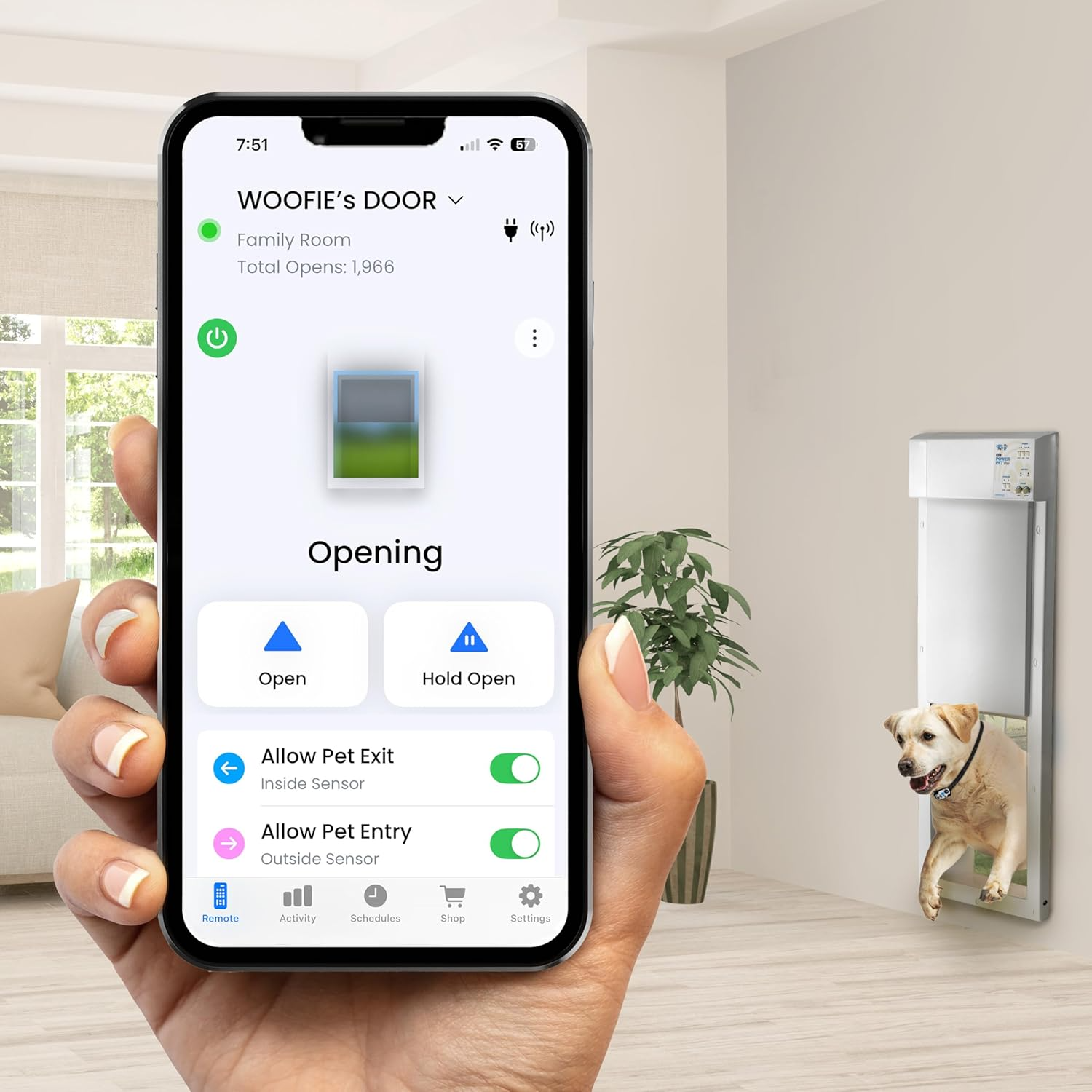 High Tech Pet Power Pet WiFi Automatic Electronic Pet Door: App-Controlled (PX1-WIFI)