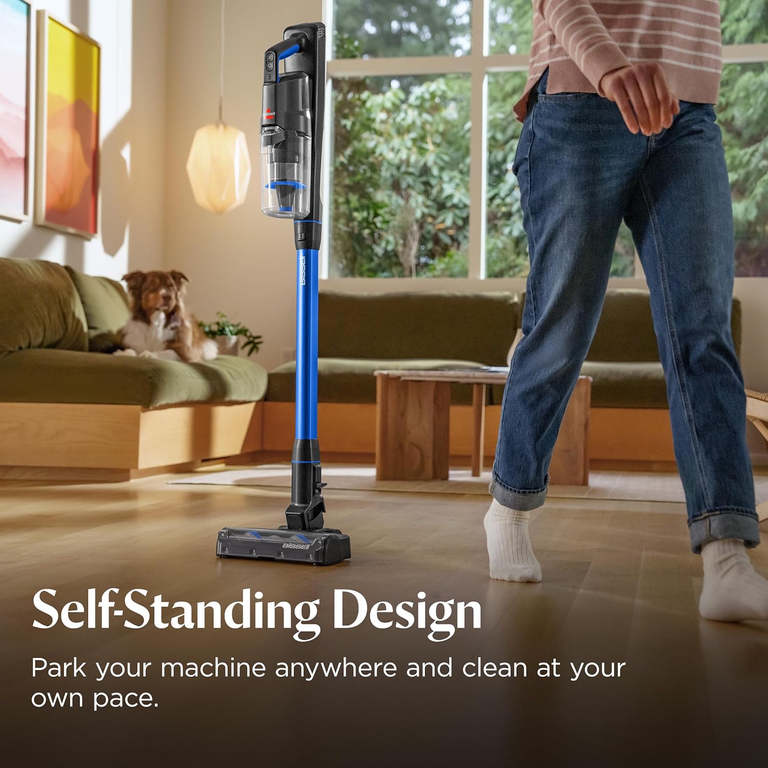 Bissell PowerClean FurFinder 200W Cordless Stick Vacuum: Self-Standing & Tangle-Free Brush Roll