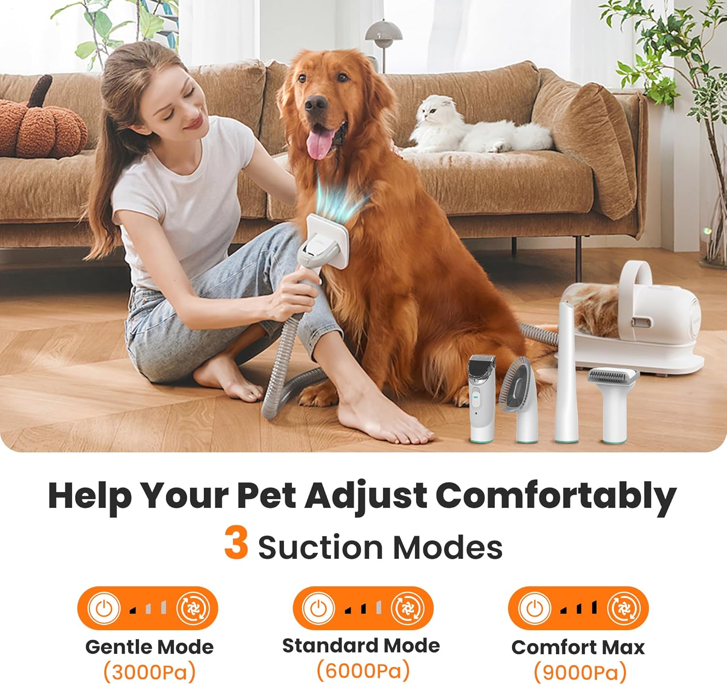Neakasa P1 Pro Pet Grooming Vacuum Kit: 6-in-1 Professional Hair Trimming & Suction System