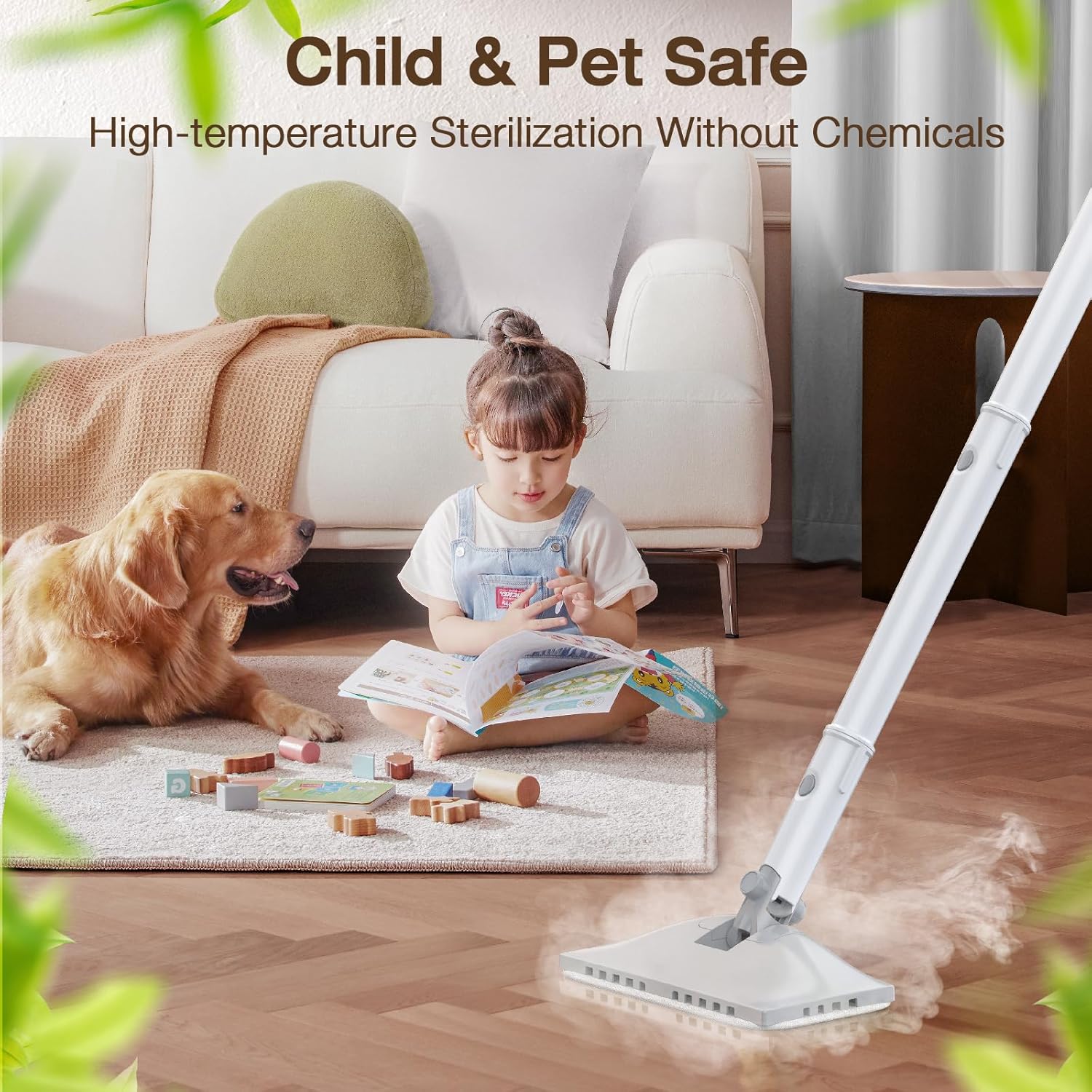 ScrubWiz 10-in-1 Steam Mop & Detachable Handheld Cleaner: 10s Fast Heat (248°F)