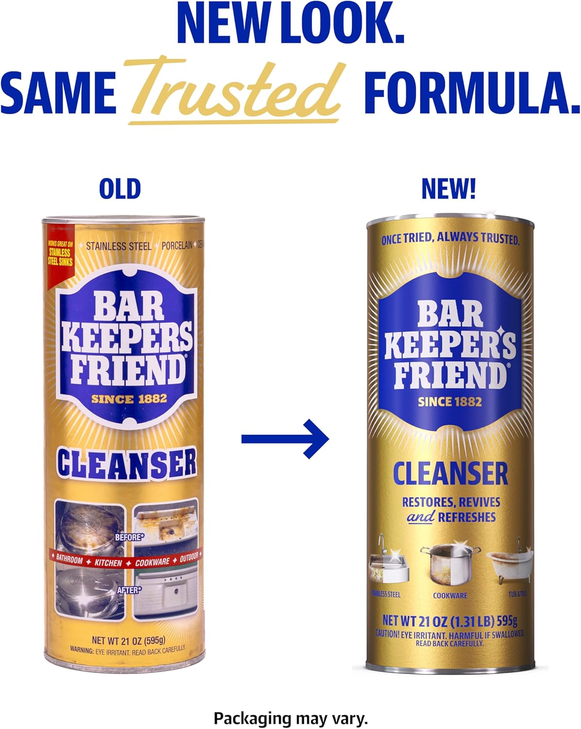 Bar Keepers Friend Powder Cleanser (12 oz, 2-Pack): Multipurpose Cookware Cleaner, Rust Remover & Stain Degreaser