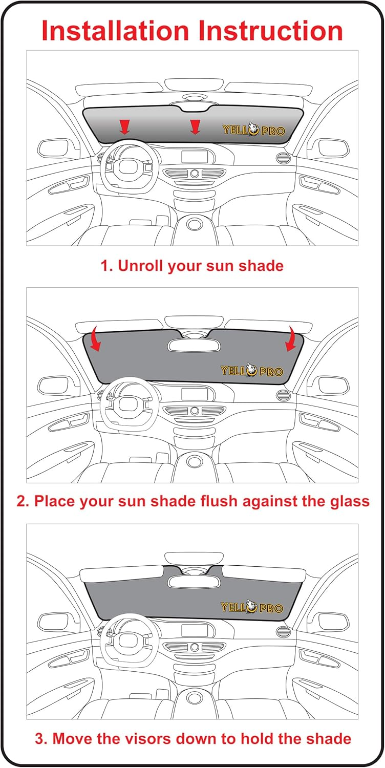 Automotive Reflective Front Windshield Sunshade