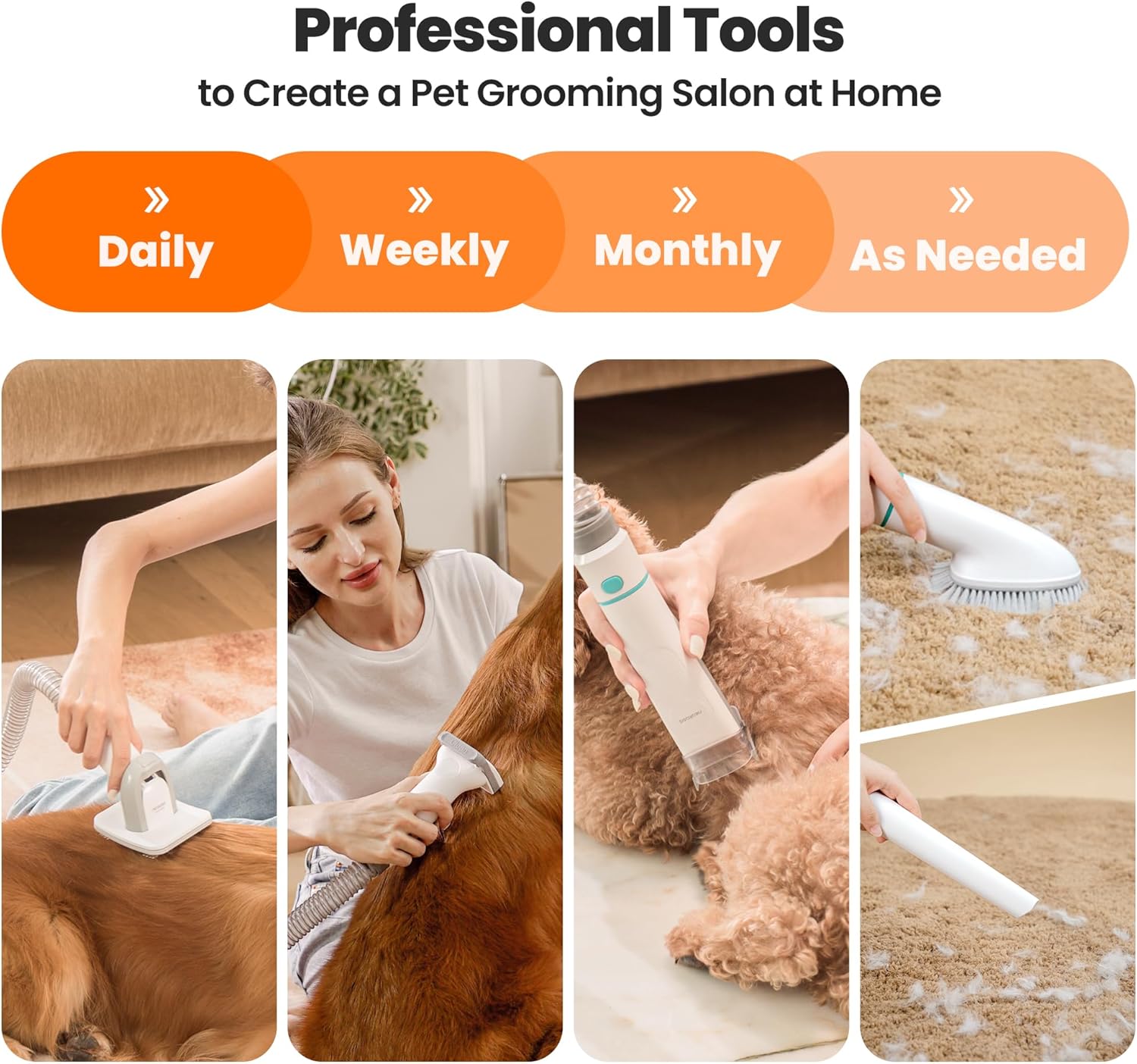 Neakasa P1 Pro Pet Grooming Vacuum Kit: 6-in-1 Professional Hair Trimming & Suction System