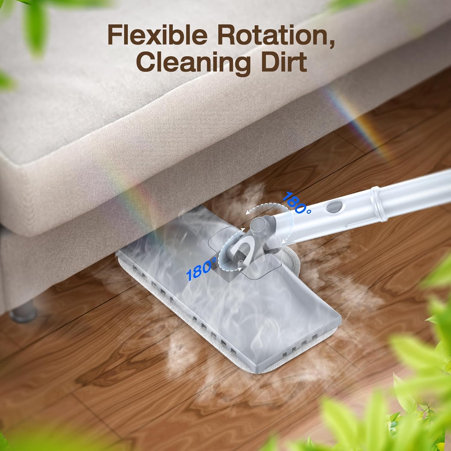 ScrubWiz 10-in-1 Steam Mop & Detachable Handheld Cleaner: 10s Fast Heat (248°F)