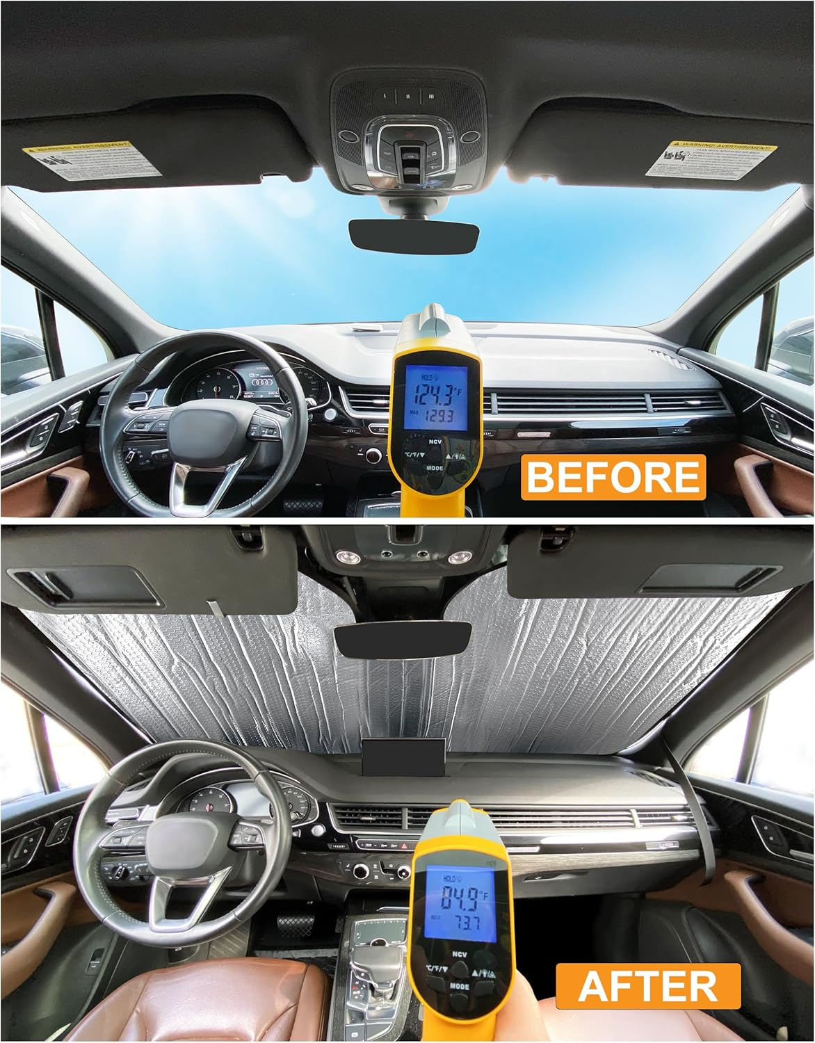 Automotive Reflective Front Windshield Sunshade