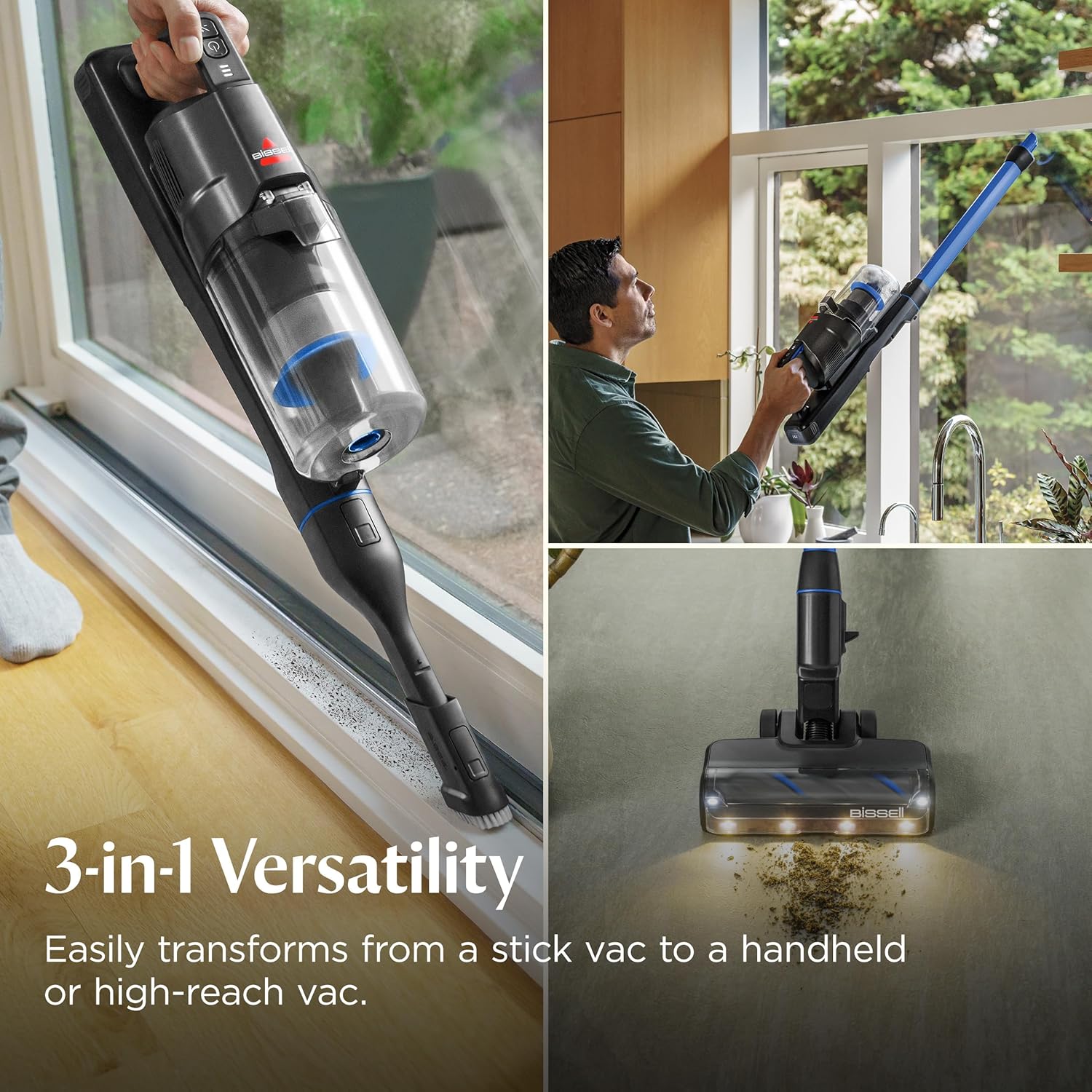 Bissell PowerClean FurFinder 200W Cordless Stick Vacuum: Self-Standing & Tangle-Free Brush Roll